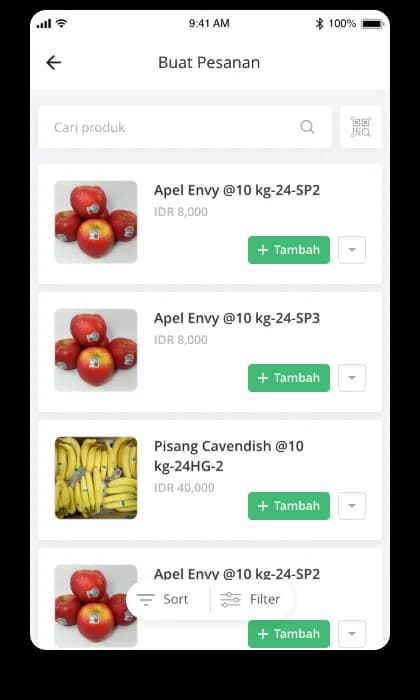 Membuat sales order dari aplikasi saat kunjungan toko