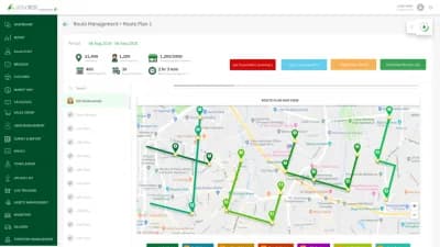 Dashboard web Advotics memantau rute dan lokasi tim lapangan secara real-time