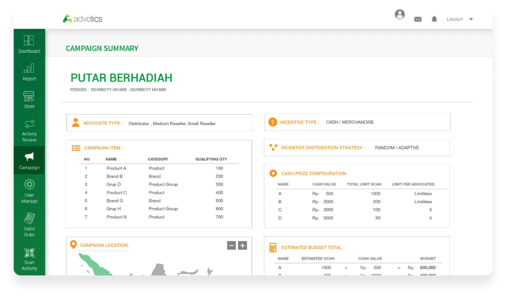 Advotics product feature