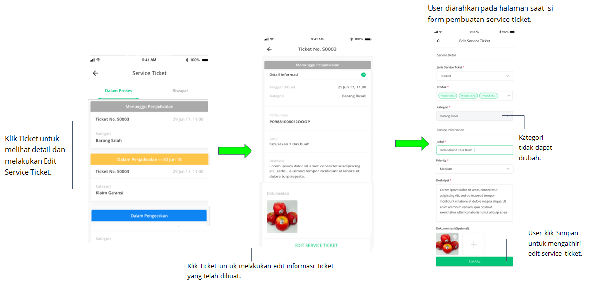 RN edit service ticket