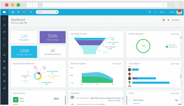 aplikasi CRM - Agile CRM